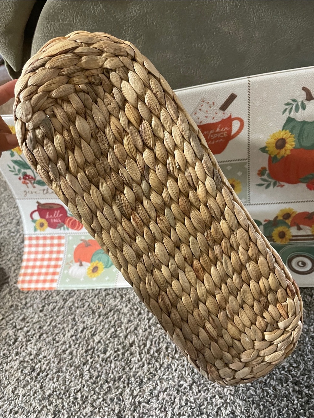 a new day Natural Straw Tote Bag with Beaded Round Handles - Picture 5 of 6
